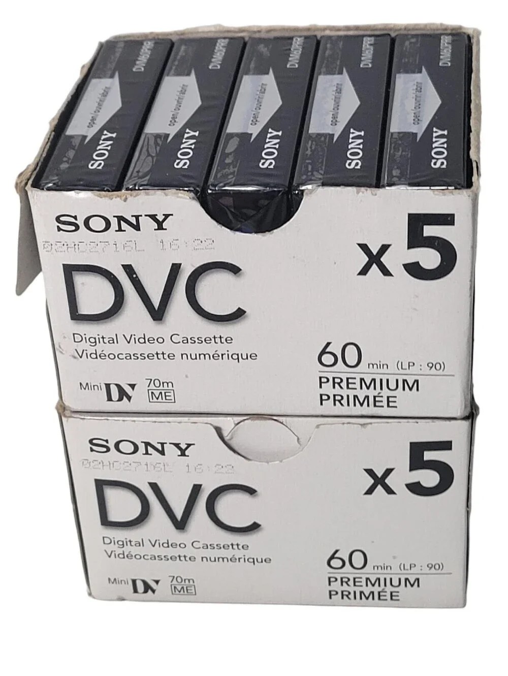 Lot Of 2 - Sony DVM60PRR Camera Tape 60 min 5x Per Box 10 Total - Brand New